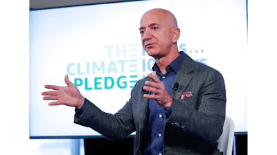 Jeff Bezos speaking at the National Press Club in Washington, Sept. 19, 2019.