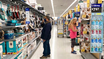 Consumers shop at a Walmart store in Vernon Hills, IL on May 23.