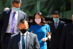 Meng Wanzhou, chief financial officer of Huawei, leaves British Columbia Supreme Court during a break from her extradition hearing, in Vancouver, British Columbia, Wednesday, Aug. 4, 2021.