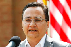 In this Aug. 22, 2019, file photo, Cherokee Nation Principal Chief Chuck Hoskin Jr., speaks during a news conference in Tahlequah, Okla. The Cherokee Nation and three opioid distributors reached a $75 million settlement to resolve opioid-related claims against the companies, the tribe and the companies announced on Tuesday, Sept. 28, 2021.