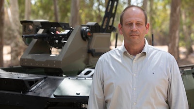 Deputy head of Israel Aerospace Industries autonomous systems division, Rani Avni, speaks during an interview with The Associated Press in an IAI facility near the central Israeli city of Lod, Thursday, Sept. 9, 2021.