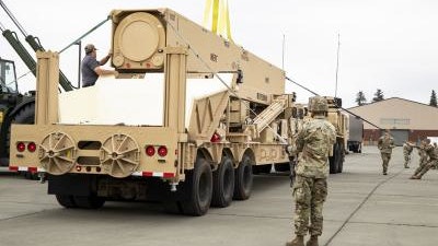 Ground equipment for the Long Range Hypersonic Weapon program was delivered at Joint Base Lewis-McChord. Photo credit: U.S. Army. The appearance of U.S. Department of Defense visual information does not imply or constitute DoD endorsement.