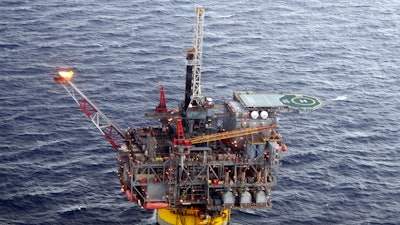 This Oct. 27, 2011, file photo, shows the Perdido oil platform located about 200 miles south of Galveston, Texas, in the Gulf of Mexico. The Biden administration says it has followed a court order to schedule an offshore oil and gas lease sale for the Gulf of Mexico after the Democratic president's moratorium on new oil and gas leasing on federal lands was blocked by a judge. The sale will be livestreamed from New Orleans on Nov. 17, the Bureau of Ocean Energy Management announced in a news release Thursday, Sept. 30, 2021.