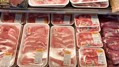 Shown are pork products at a grocery store in Roslyn, PA on June 15, 2021.