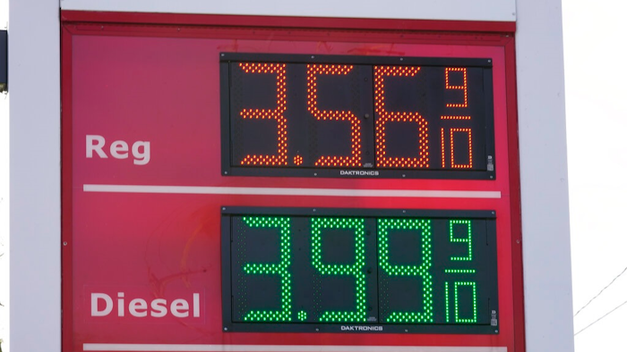Gasoline prices are displayed at a station in Philadelphia, Wednesday, Nov. 17, 2021. Prices for U.S. consumers jumped 6.8% in November compared with a year earlier as surging costs for food, energy, housing and other items left Americans enduring their highest annual inflation rate since 1982.