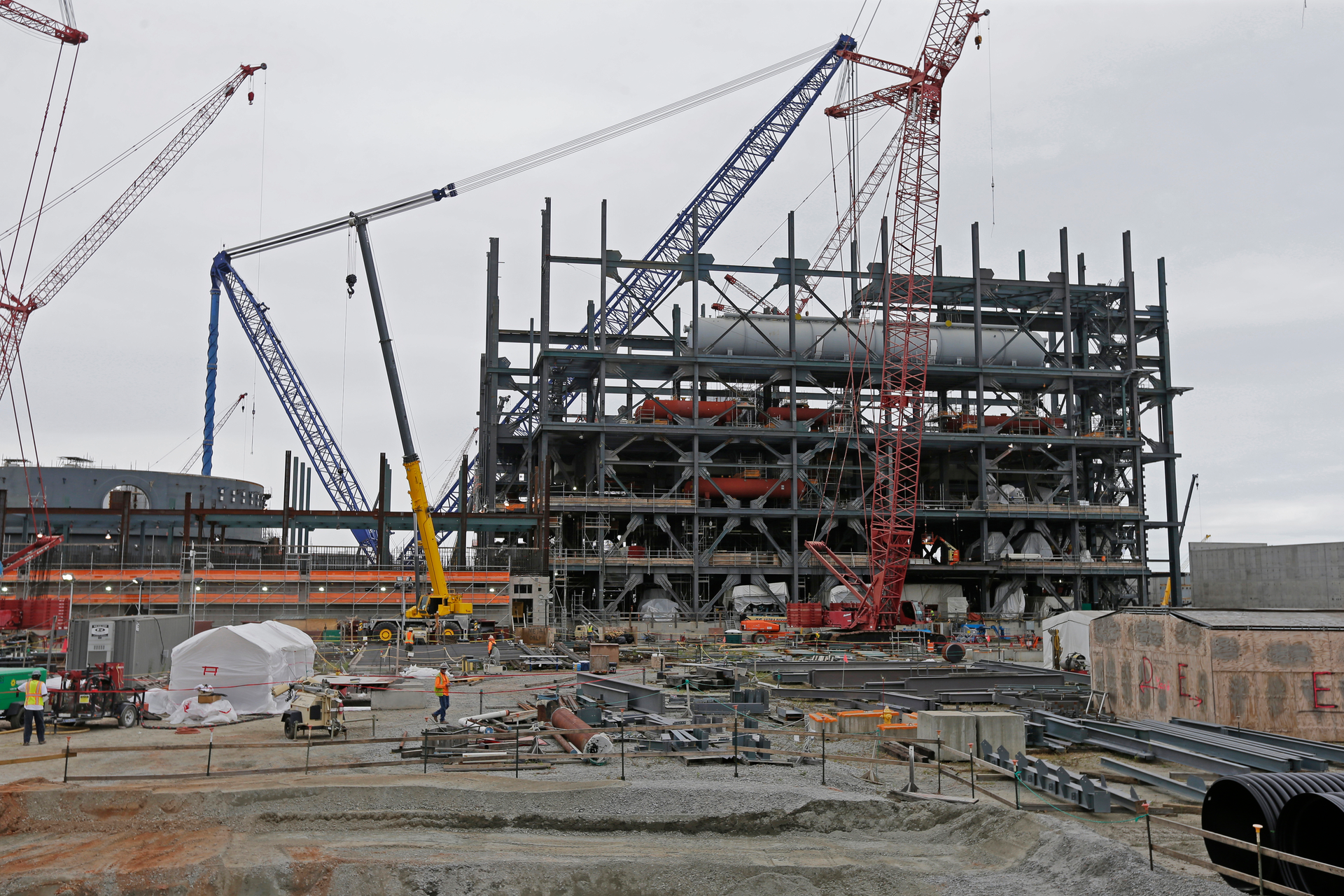 V.C. Summer Nuclear Station's unit two's turbine under construction near Jenkinsville, S.C., Sept. 21, 2016.