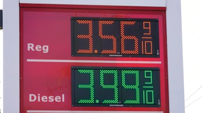 Gasoline prices are displayed at a station in Philadelphia, Wednesday, Nov. 17, 2021. Prices for U.S. consumers jumped 6.8% in November compared with a year earlier as surging costs for food, energy, housing and other items left Americans enduring their highest annual inflation rate since 1982.