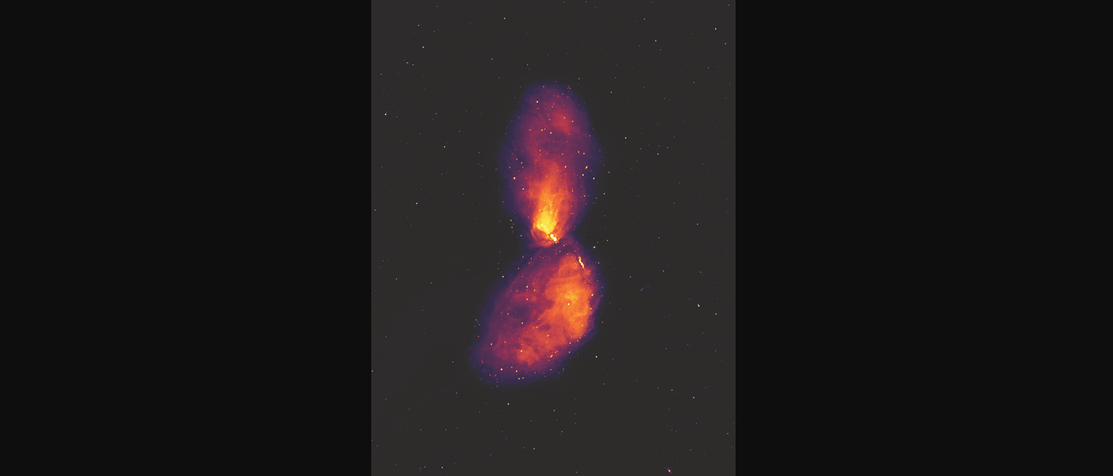The Centaurus A galaxy at radio wavelengths.
