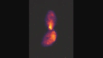 The Centaurus A galaxy at radio wavelengths.