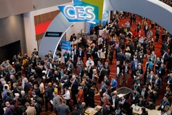 Crowds enter the convention center on the first day of the CES tech show, Las Vegas, Jan. 7, 2020.