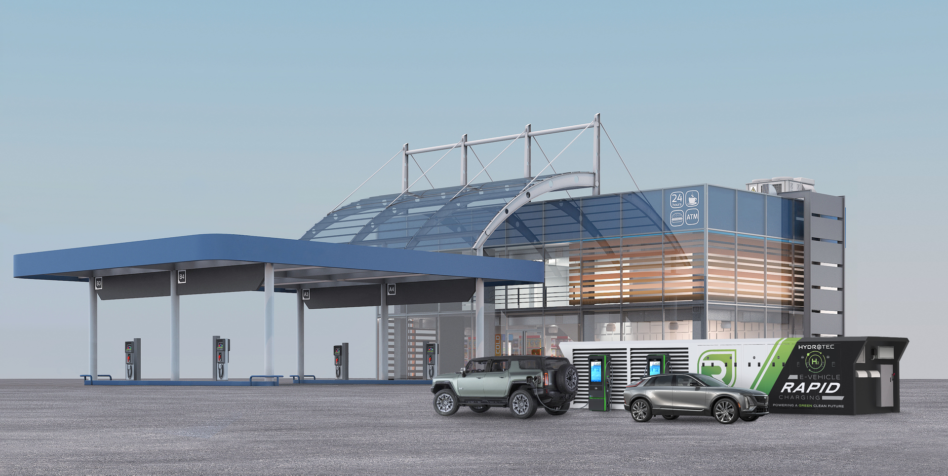 GM and Renewable Innovations are collaborating on an EMPOWER rapid charger that can help fuel stations add fast-charging capabilities without significant investment in infrastructure.
