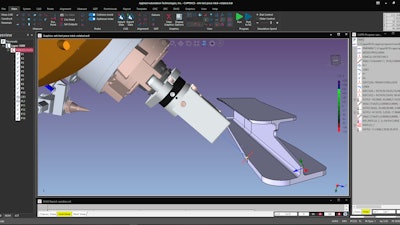 A screen dump of an AAT3D CAPPSNC application that shows a test section of a typical aircraft stringer section.