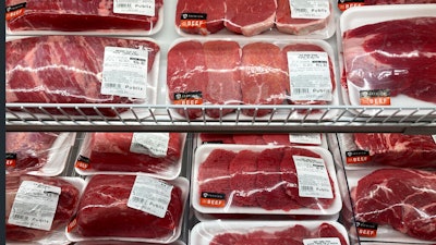 A selection of beef cuts is displayed at a Publix Supermarket on Oct. 20, 2021, in Miami.