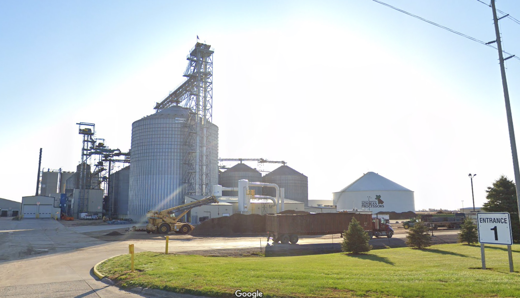 A Google Street view of South Dakota Soybean Processors' soybean plant in Volga, SD.