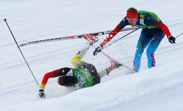 Human-made snow was used to augment trails at the Sochi Games in 2014. Some athletes complained that it made the trails icier and more dangerous.