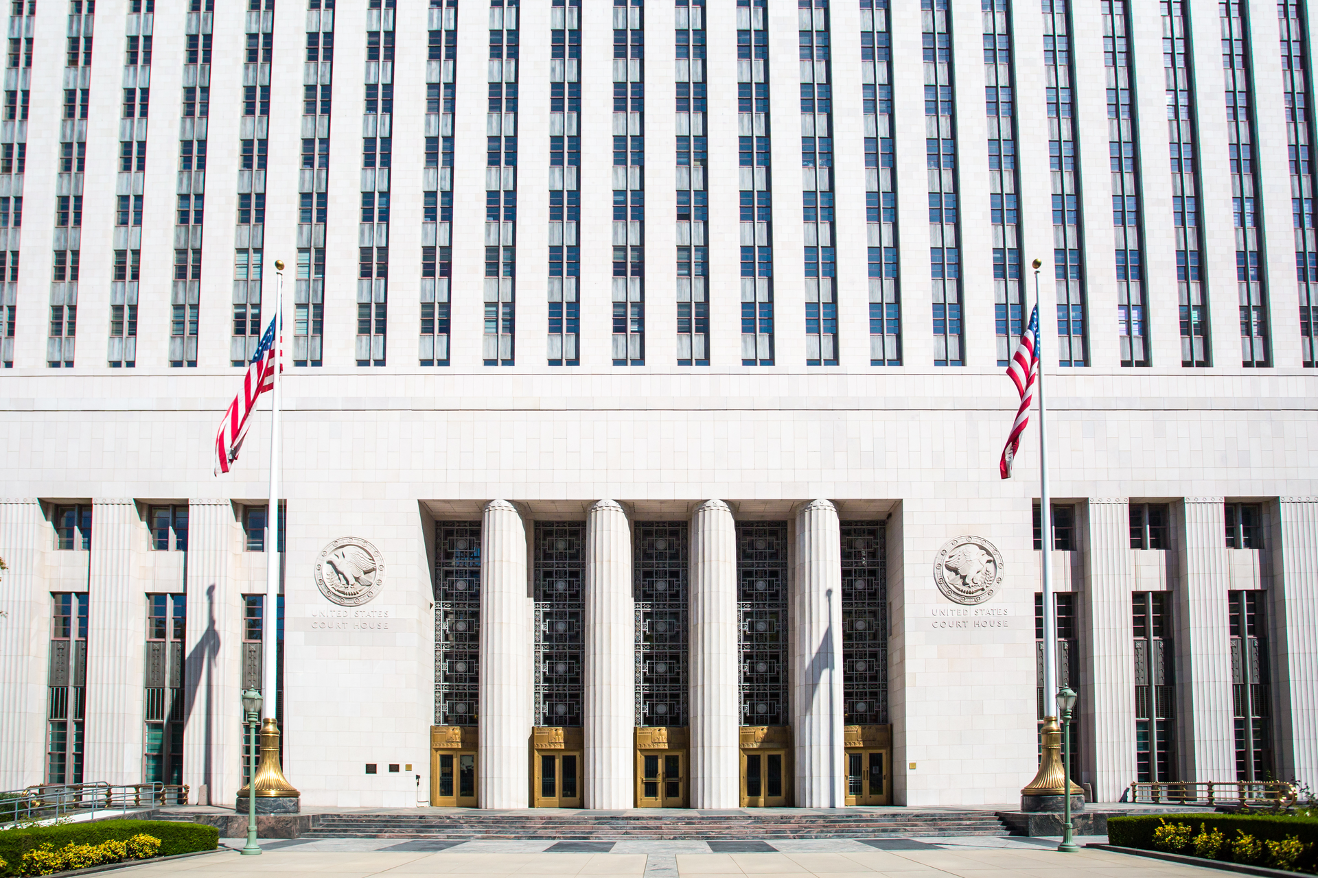 Federal courthouse, Los Angeles, July 2014.