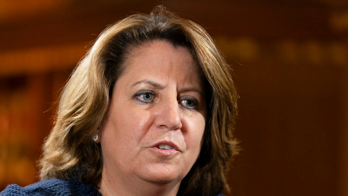 Deputy Attorney General Lisa Monaco speaks to The Associated Press during an interview at the Department of Justice in Washington, Nov. 2, 2021. The Justice Department says four Russian government officials have been charged in hacks that targeted the global energy industry and thousands of computers around the world between 2012 and 2018. “Russian state-sponsored hackers pose a serious and persistent threat to critical infrastructure both in the United States and around the world,” Monaco said in a statement.