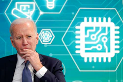 President Joe Biden attends an event to support legislation that would encourage domestic manufacturing and strengthen supply chains for computer chips in the South Court Auditorium on the White House campus on March 9, 2022, in Washington.