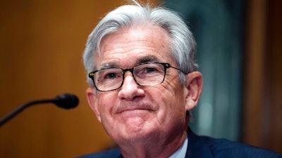 Federal Reserve Chairman Jerome Powell testifies before the Senate Banking Committee hearing, on March 3, 2022 on Capitol Hill in Washington. The Senate Banking Committee approved Powell's nomination to a second four-year term as chair of the Federal Reserve on Wednesday, March 16, 2022, ust hours after the Fed began what will be a difficult effort to combat inflation.