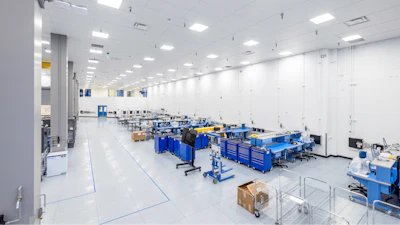 Digitally-defined small satellite factory incorporates model-based systems engineering, digital design engineering, and design for manufacturability within a modular footprint equipped to build small satellites for different security levels.