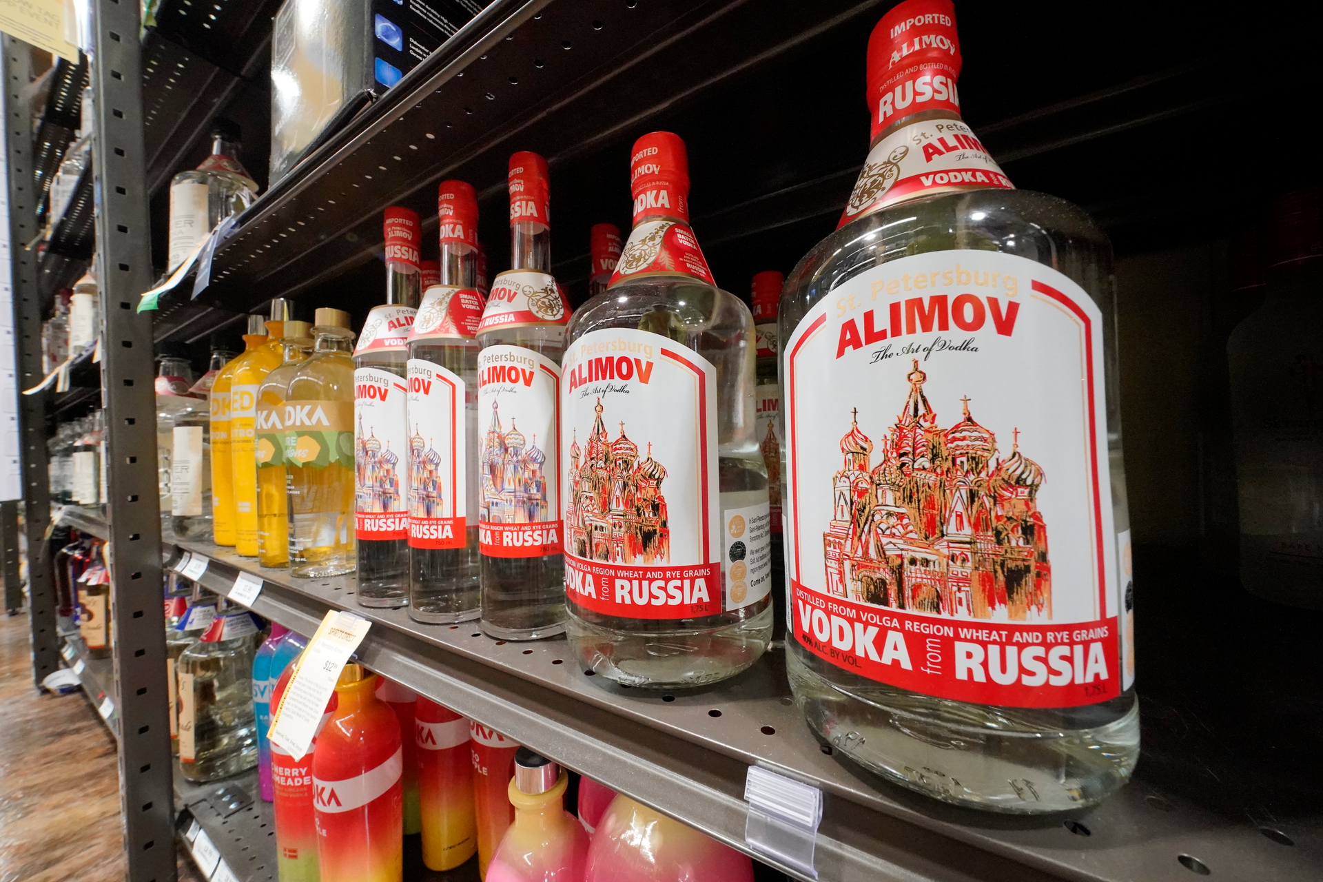 Russian-made goods will likely cost more in Western liquor stores if most-favored-nation status is removed.