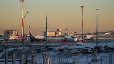 The fate of hundreds of planes leased by Russian airlines from foreign companies grew murkier Monday, March 14, 2022 after Russian President Vladimir Putin signed a law letting the airlines register those planes and continue flying them.