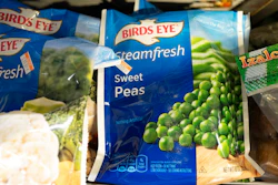 A bag of Birds Eye sweet peas is displayed Thursday, March 25, 2021, in a New York supermarket. Inflation is pressuring ConAgra Brands' performance and the food company is lowering its fiscal full-year adjusted earnings outlook as it contends with higher-than-anticipated cost pressures. ConAgra, whose brands include Birds Eye, Slim Jim and Reddi-wip, also said Thursday, April 7, 2022, that it will need to make additional price increases to deal with the current environment.