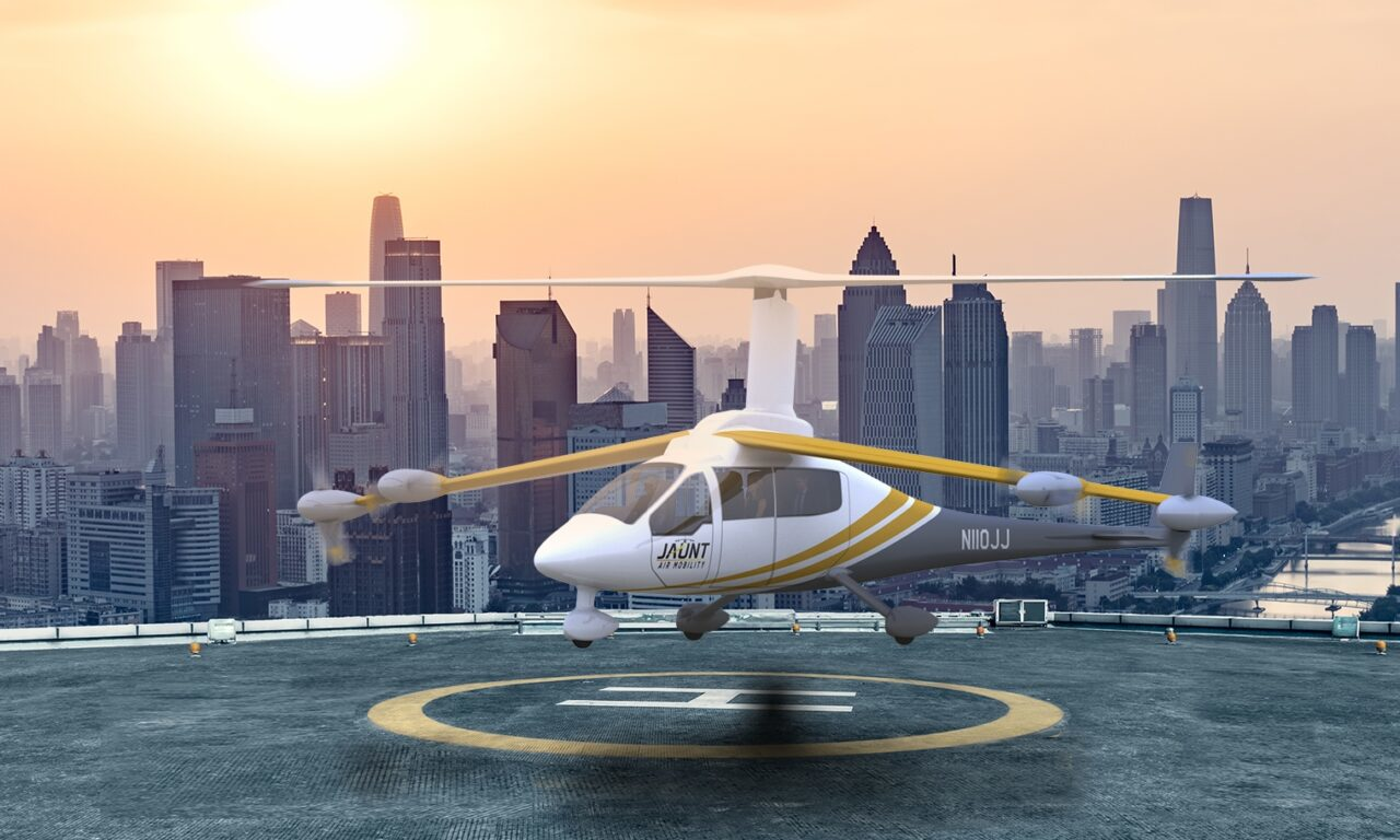 The Jaunt Journey takes off like a helicopter and transitions to flying like a fixed-wing plane using patented Slowed-Rotor Compound technology.