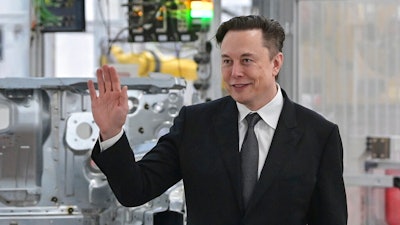 Tesla CEO Elon Musk attends the opening of the Tesla factory Berlin Brandenburg in Gruenheide, Germany, March 22, 2022. Twitter shareholders have filed a lawsuit accusing Musk of engaged in “unlawful conduct” aimed at sowing doubt about his bid to buy the social media company. The lawsuit filed late Wednesday, May 25, in the U.S. District Court for the Northern District of California claims the billionaire Tesla CEO has sought to drive down Twitter’s stock price because he wants to walk away from the deal or negotiate a substantially lower purchase price.