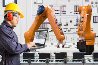 Engineer Programing Development Automation Industry Robotic In Laboratory Of Smart Factory, Industry 4 0 Concept 822210960 3869x2580