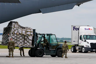 The 132 pallets of Nestlé Health Science Alfamino Infant and Alfamino Junior formula arrived from Ramstein Air Base in Germany.