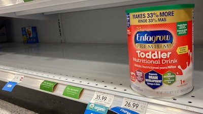 A can of Toddler Nutritional Drink is shown on a shelf in a grocery store, Friday, June 17, 2022, in Surfside, Fla.