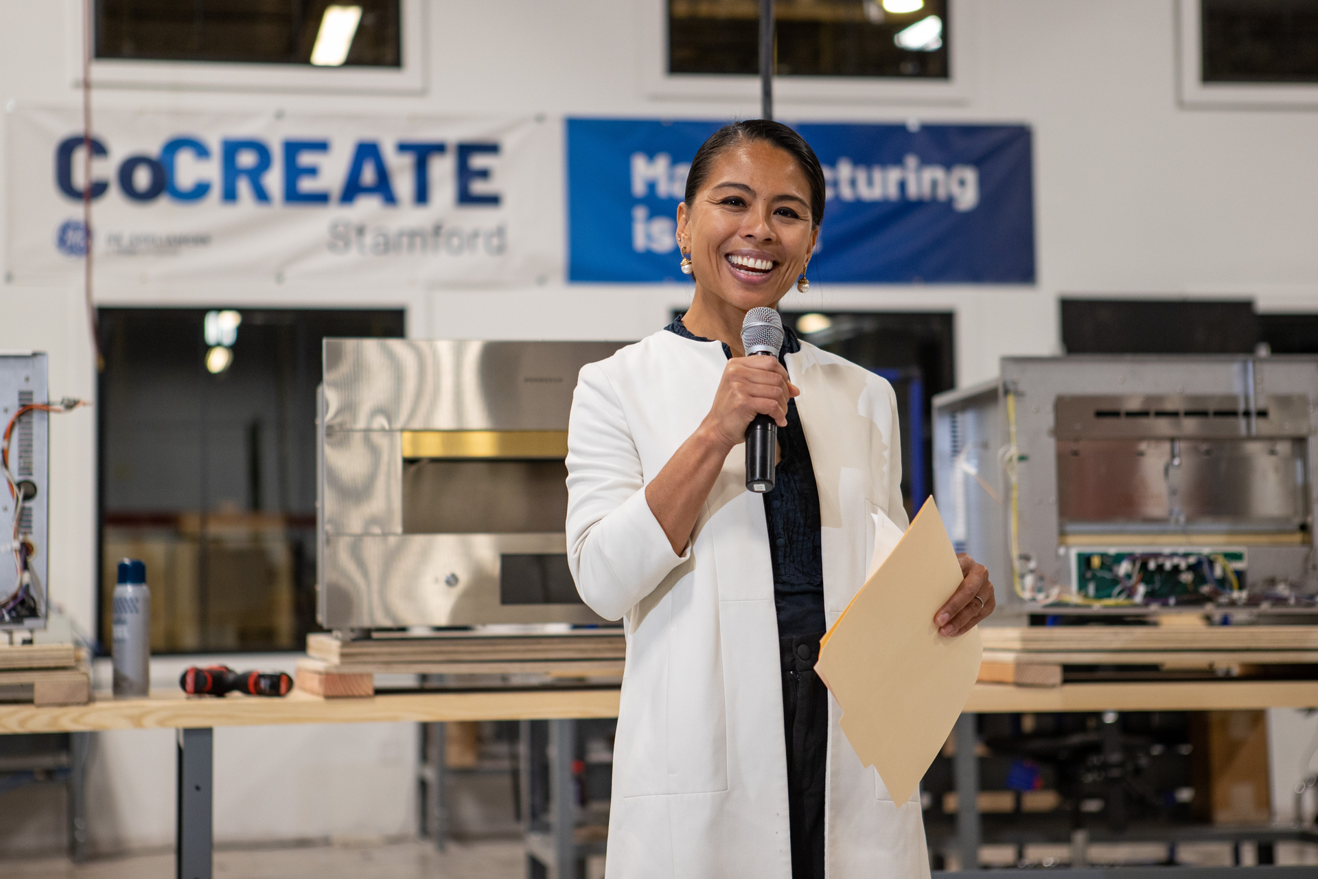 Stamford, CT Economic Director Loren Nadres speaks about the workforce development and educational opportunities being made possible thanks to GE Appliances and CoCREATE Stamford.