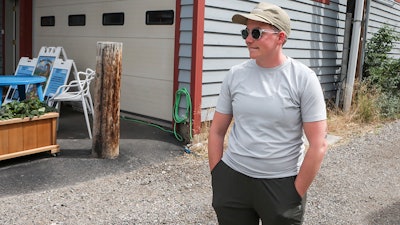 Ash Hermanowski, the food access and operations manager of the Jackson Cupboard, Jackson Hole, Wyo., Aug. 24, 2022.