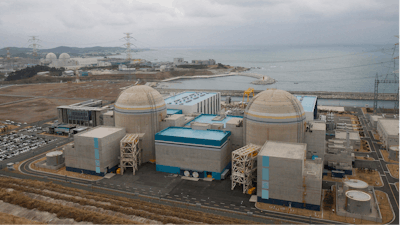 Nuclear power plants, Kori 1, right, and Shin Kori 2 are seen in Ulsan, South Korea, Feb. 5, 2013. South Korea has signed a 3 trillion won ($2.25 billion) deal with a Russian state-run nuclear energy company to provide components for Egypt's first nuclear power plant.