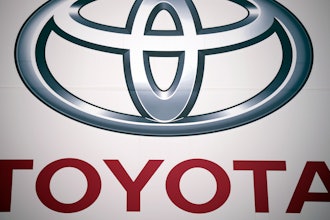 A logo of Toyota Motor Corp. is pictured at a dealer in Tokyo May 11, 2022. Toyota is investing 730 billion yen ($5.6 billion) in Japan and the U.S. to boost production of batteries for electric vehicles, the Japanese automaker said Wednesday, Aug. 31, 2022.