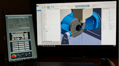NC Reflection Studio uses machine models from the machine tool builder or select CAM systems with a virtualized FANUC CNC creating a digital twin to provide powerful G-code and cutting simulation, in addition to backplotting, program editing as well as full-featured job setup.