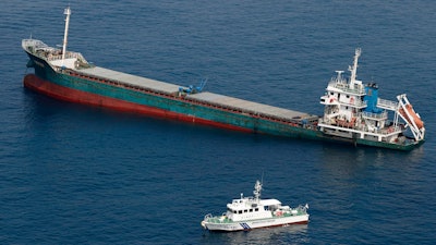 A Japanese chemical tanker ship crashed into the cargo ship off the coast of southwestern Japan, the coast guard said Saturday.