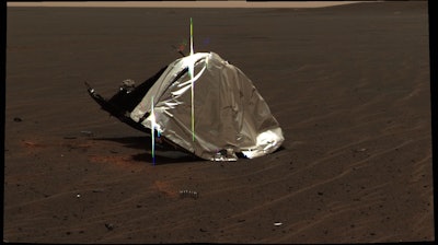 Rovers on Mars often encounter debris - like this heat shield and this spring - from their own missions or other missions.