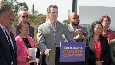 California Gov. Gavin Newsom at Mare Island in Vallejo, Sept. 16, 2022.