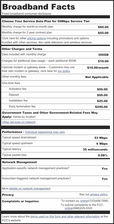 The FCC is taking comments for a proposed ‘broadband nutrition label’ to help consumers understand what they’re paying for, but the devil is in the details.