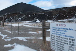 A slag pile of mining waste is seen in Anaconda, Mont., on Dec. 15, 2016.