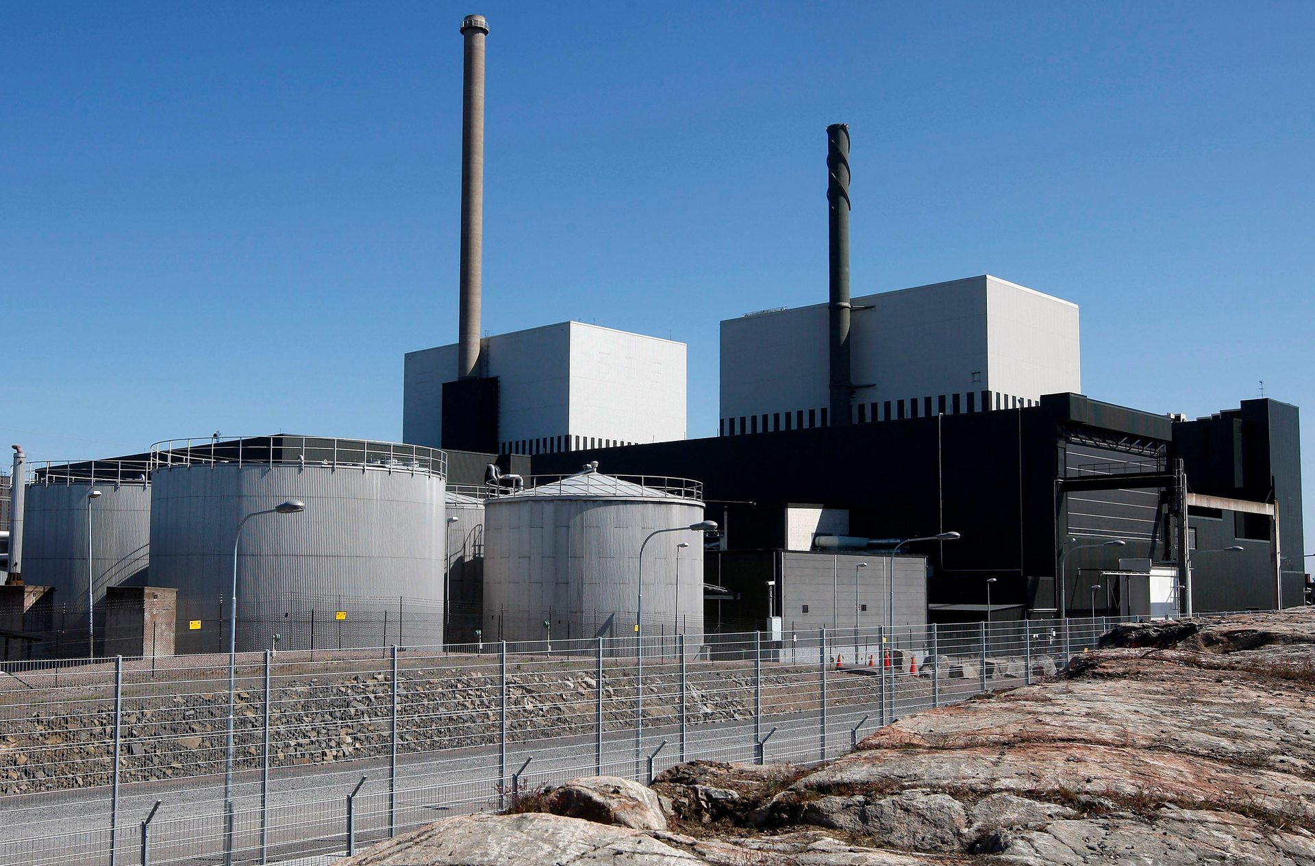 An exterior view of the Oskarshamn nuclear power plant in Oskarshamn, southeastern Sweden, on May 22, 2008.
