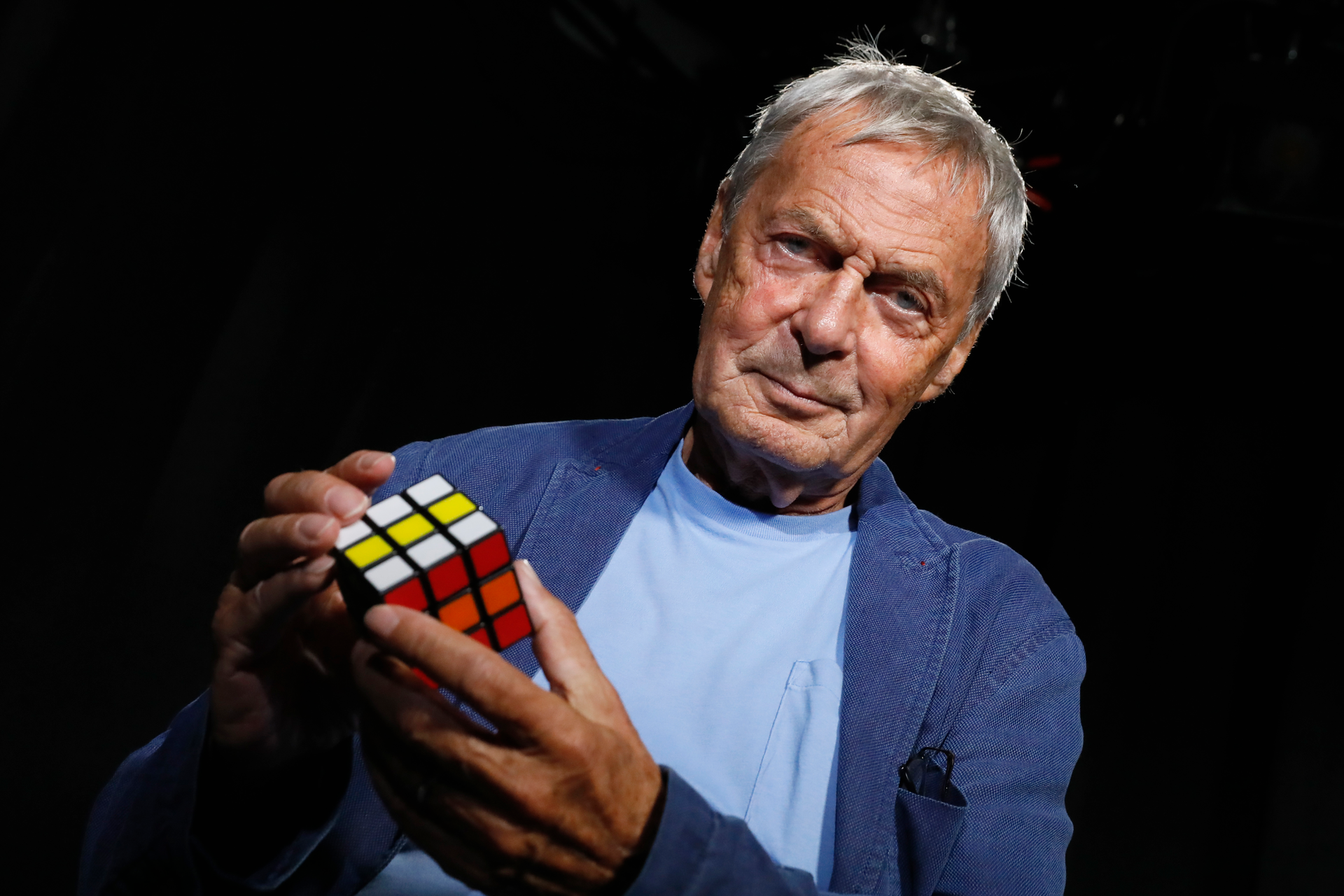 Professor Ernő Rubik, inventor of Rubik's Cube, is photographed in New York on Sept. 18, 2018.