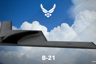 This undated artist rending provided by the U.S. Air Force shows a U.S. Air Force graphic of the Long Range Strike Bomber, designated the B-21.