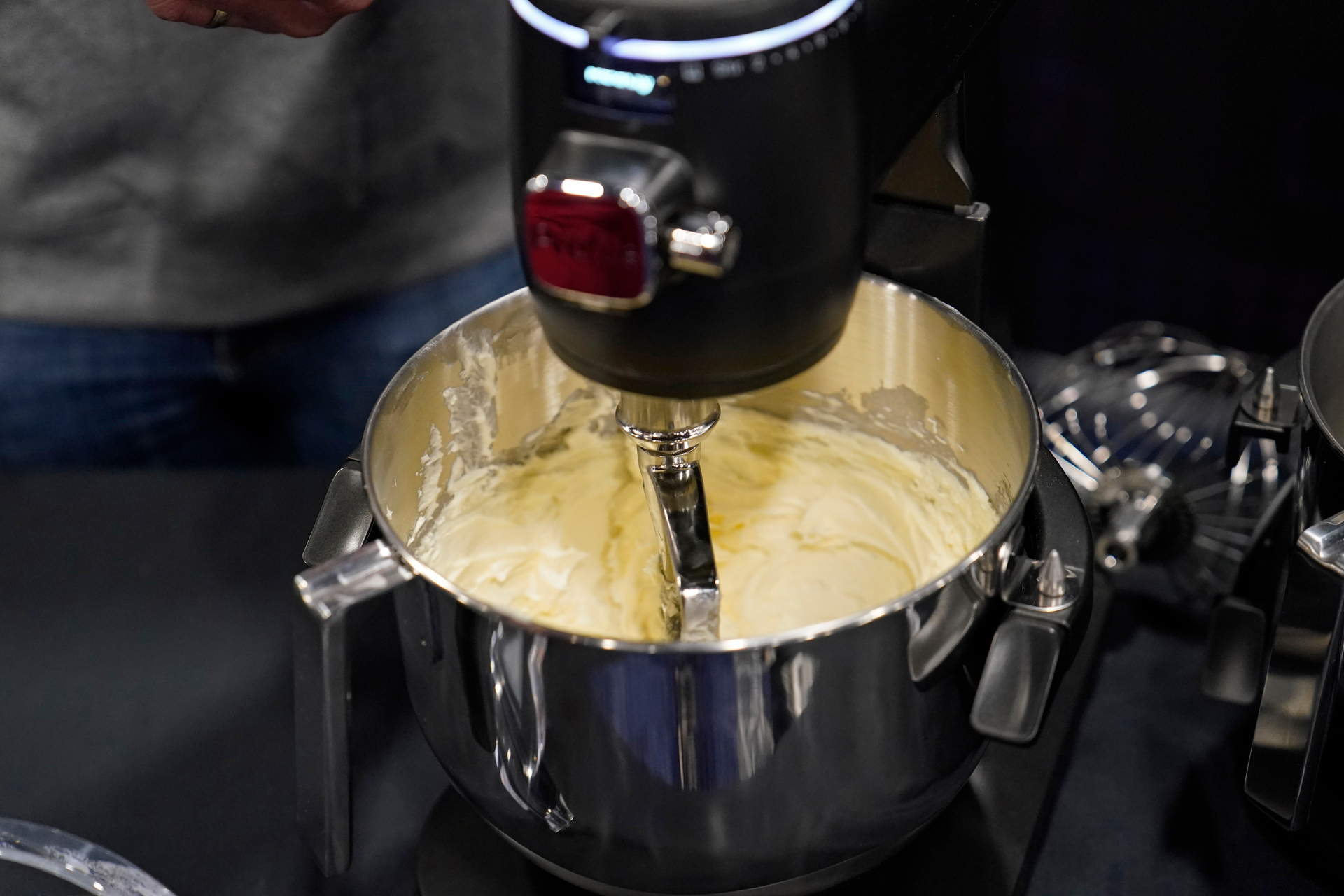 The GE Profile Smart Mixer with Auto Sense on display during CES Unveiled, Las Vegas, Jan. 3, 2023.