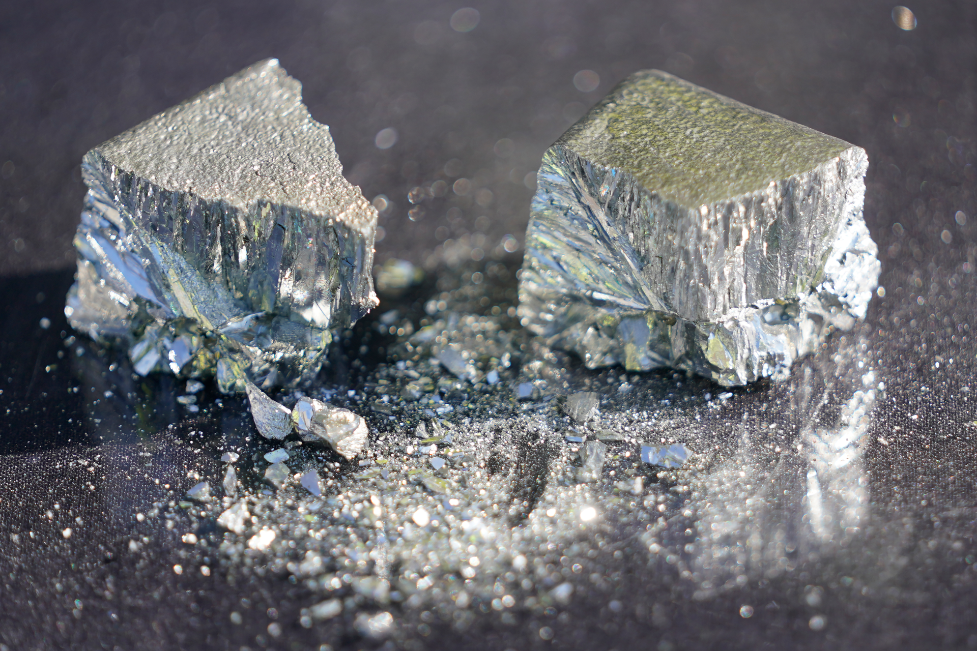 Refined tellurium is displayed at the Rio Tinto Kennecott refinery, May 11, 2022, in Magna, Utah.