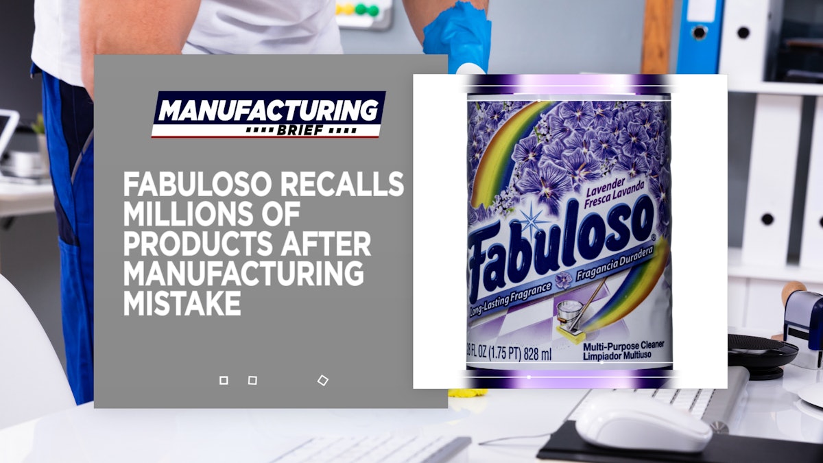 Fabuloso Recalls Millions of Products After Manufacturing Mistake