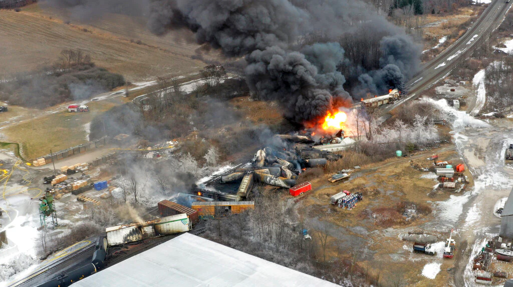 Fiery Ohio derailment raises railroad safety questions - Vimarsana News