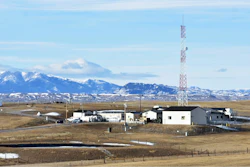 A U.S. Air Force installation surrounded by farmland in central Montana is seen on Feb. 7, 2023, near Harlowton, Mont.